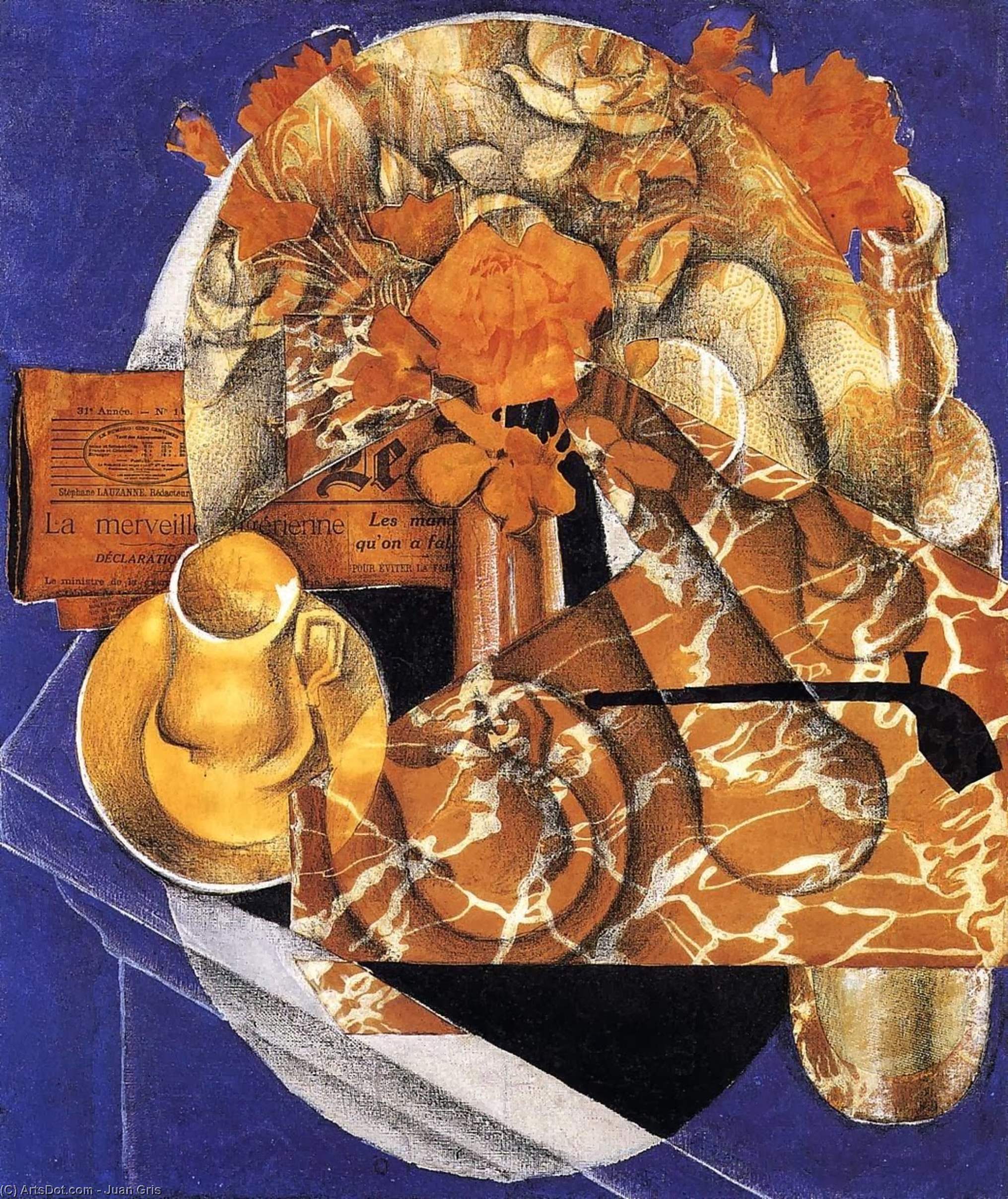 Wikioo.org - สารานุกรมวิจิตรศิลป์ - จิตรกรรม Juan Gris - Flowers