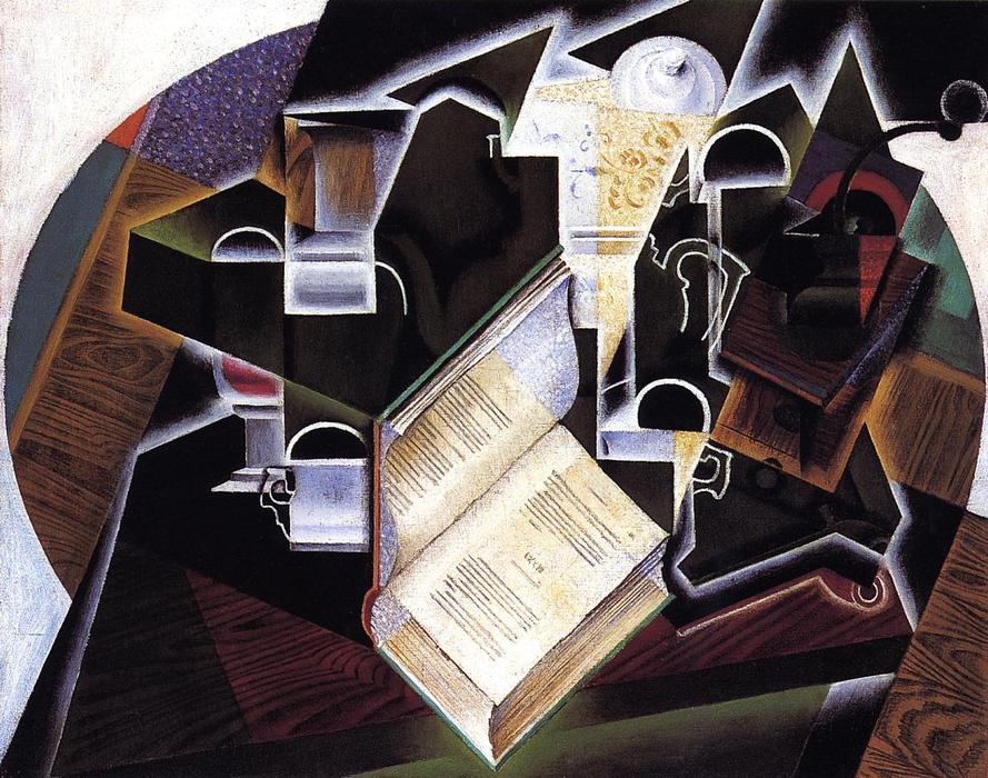 Wikioo.org - The Encyclopedia of Fine Arts - Painting, Artwork by Juan Gris - Book, Pipe and Glasses