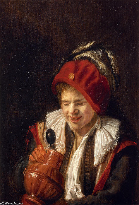 WikiOO.org - Encyclopedia of Fine Arts - Maleri, Artwork Judith Leyster - A Youth with a Jug