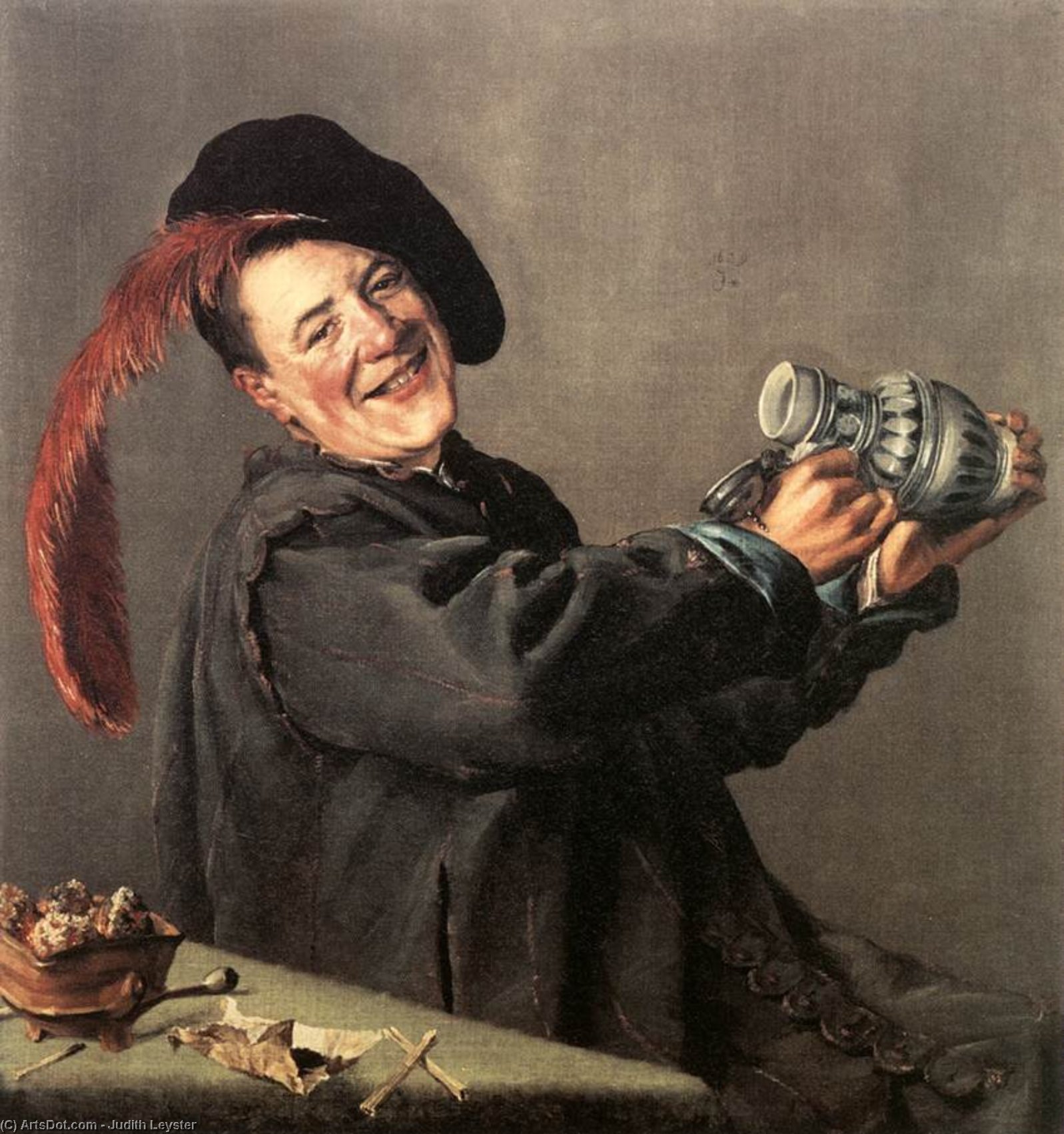 Wikioo.org – L'Encyclopédie des Beaux Arts - Peinture, Oeuvre de Judith Leyster - Joyeux Grand buveur