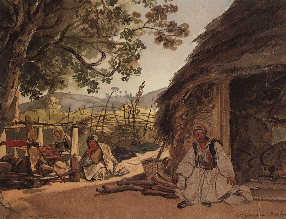 WikiOO.org - Encyclopedia of Fine Arts - Målning, konstverk Karl Pavlovich Bryullov - Greek Morning in Myraca