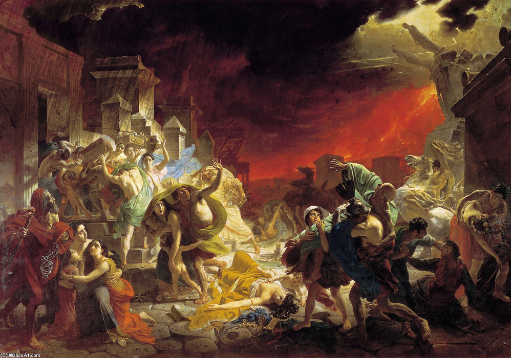 Wikioo.org - The Encyclopedia of Fine Arts - Painting, Artwork by Karl Pavlovich Bryullov - The Last Day of Pompeii