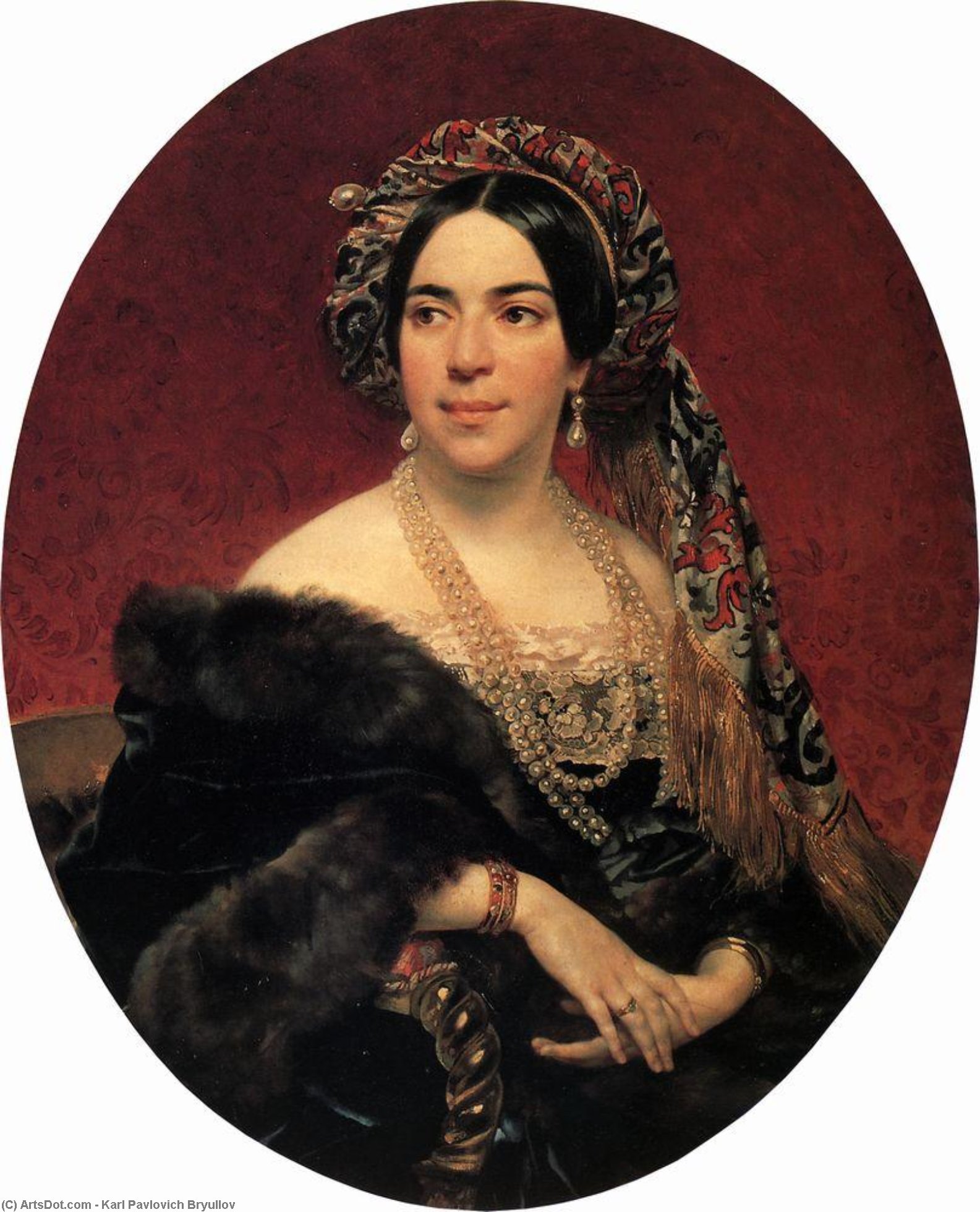 WikiOO.org - Enciclopédia das Belas Artes - Pintura, Arte por Karl Pavlovich Bryullov - Portrait of Princess Z. A. Volkonskaya