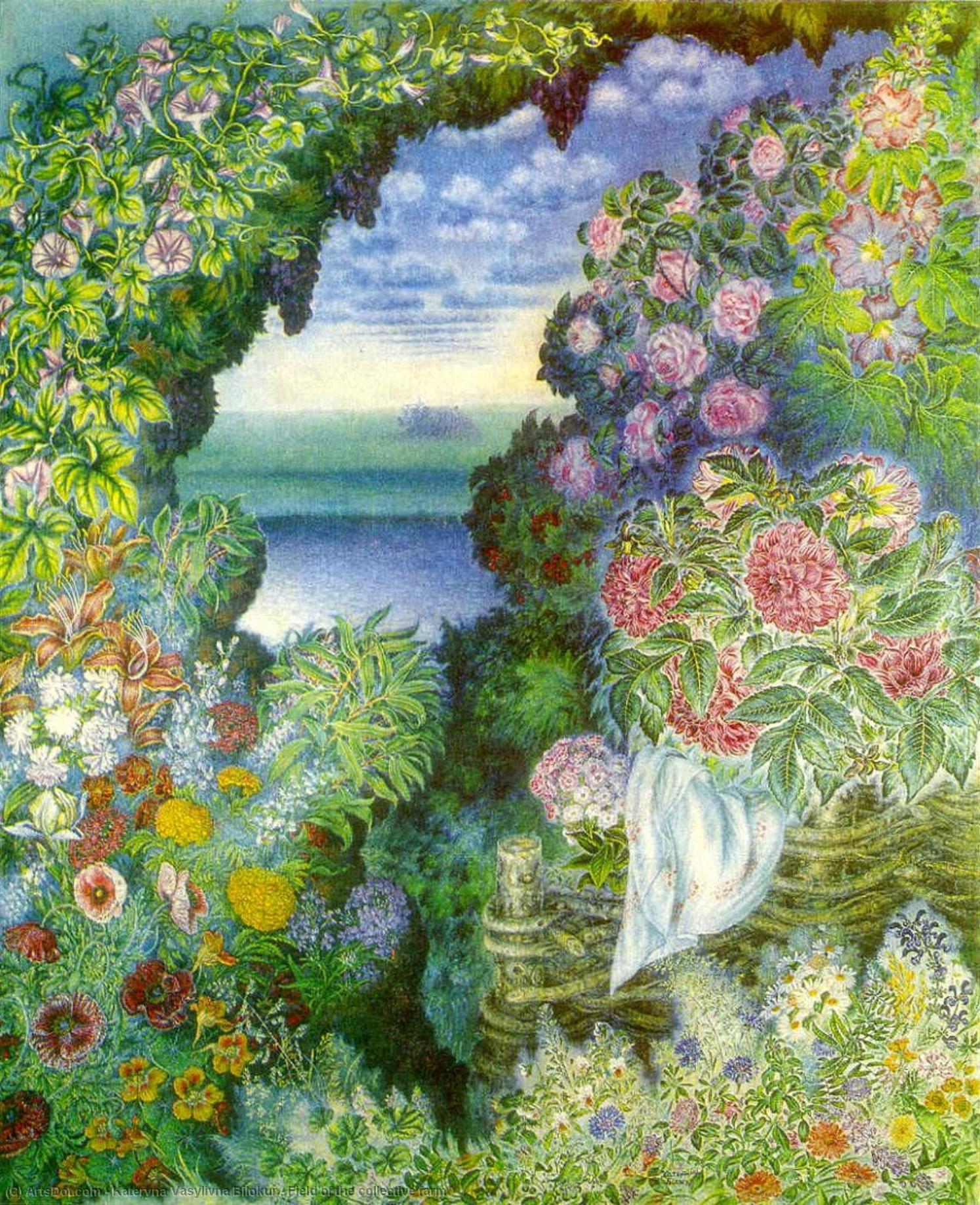 Wikioo.org - The Encyclopedia of Fine Arts - Painting, Artwork by Kateryna Vasylivna Bilokur - Field of the collective farm