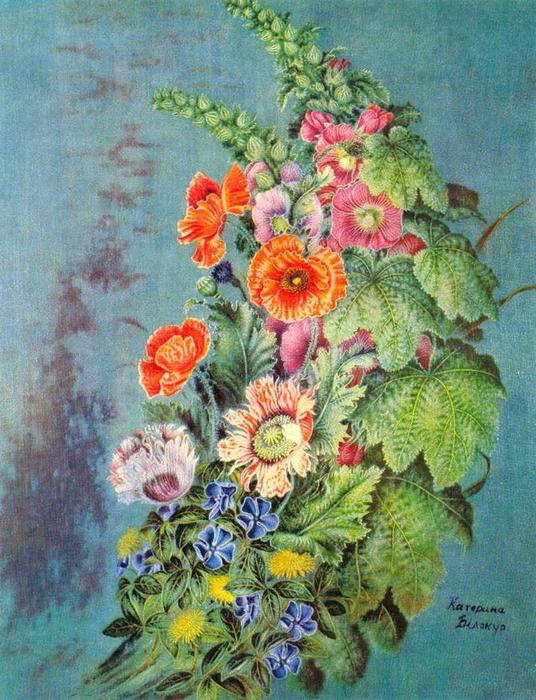 WikiOO.org - Encyclopedia of Fine Arts - Festés, Grafika Kateryna Vasylivna Bilokur - Bouquet of flowers