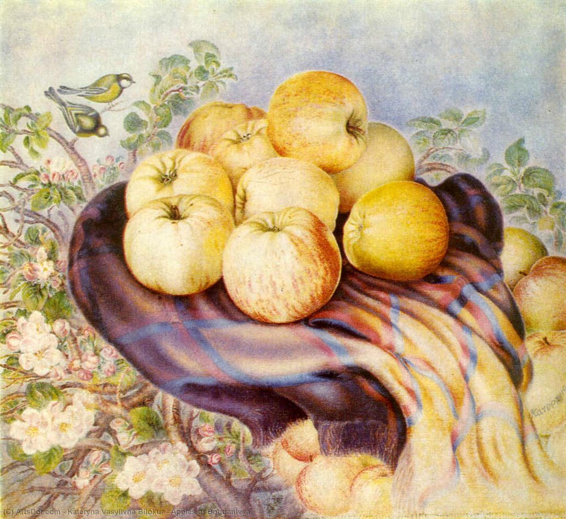 Wikoo.org - موسوعة الفنون الجميلة - اللوحة، العمل الفني Kateryna Vasylivna Bilokur - Apples of Bogdanivka