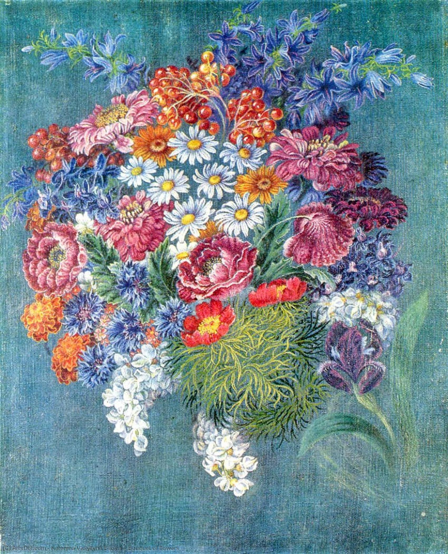 Wikioo.org - สารานุกรมวิจิตรศิลป์ - จิตรกรรม Kateryna Vasylivna Bilokur - Bouquet of flowers
