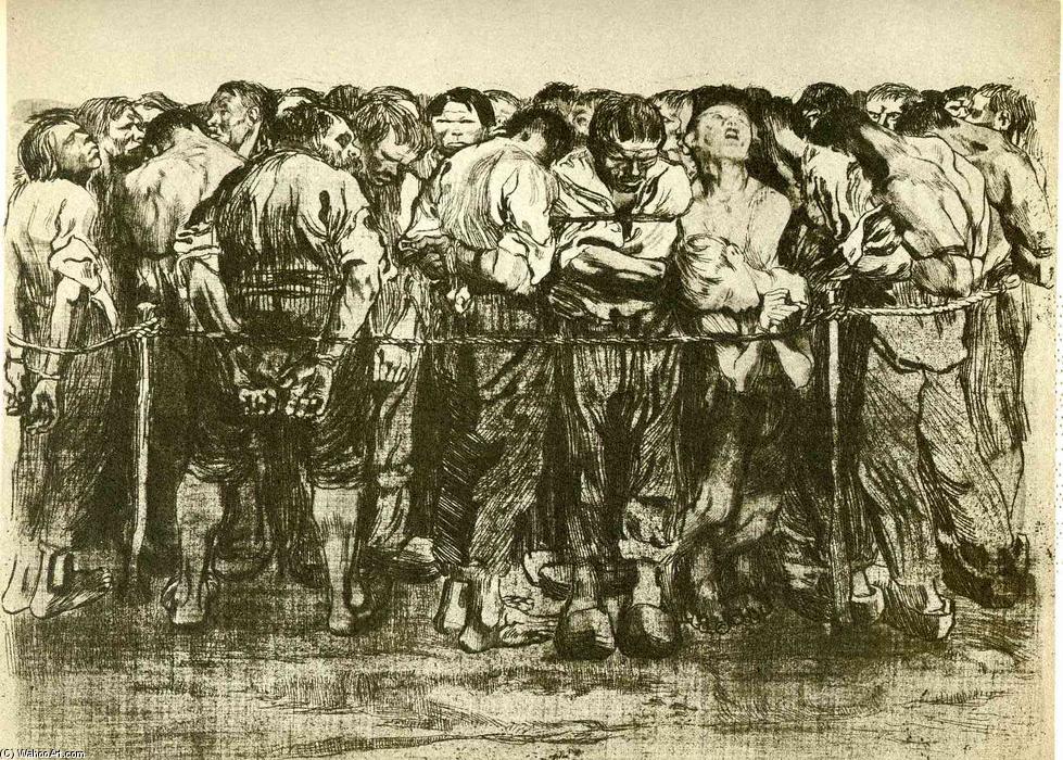 WikiOO.org - Encyclopedia of Fine Arts - Målning, konstverk Kathe Kollwitz - The Prisoners