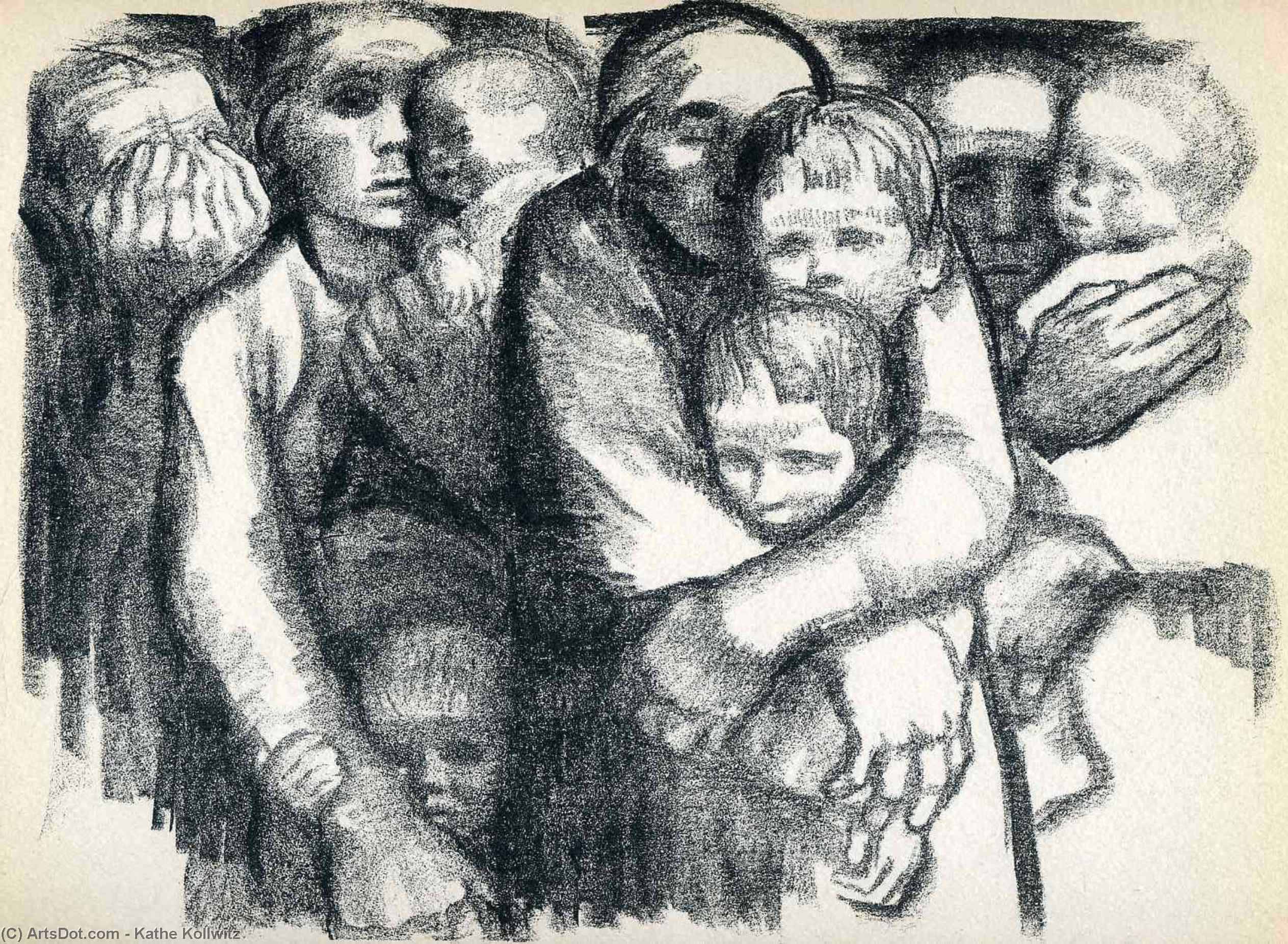 Wikioo.org - The Encyclopedia of Fine Arts - Painting, Artwork by Kathe Kollwitz - The Mothers
