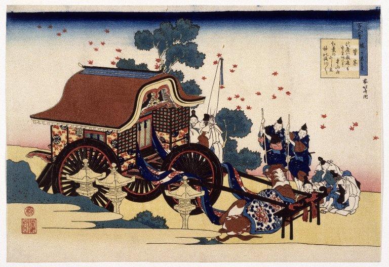 WikiOO.org - Encyclopedia of Fine Arts - Maľba, Artwork Katsushika Hokusai - The Bullock Cart