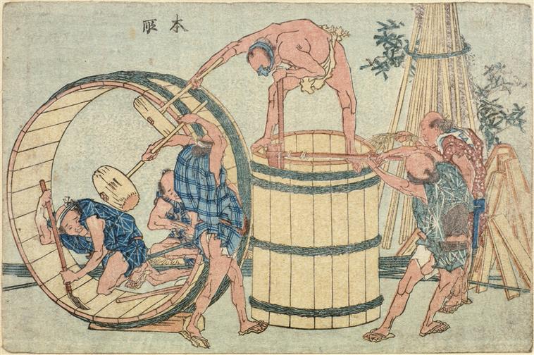 WikiOO.org – 美術百科全書 - 繪畫，作品 Katsushika Hokusai - 街景新pubished