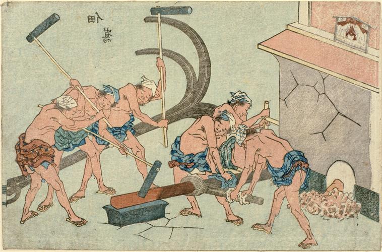 WikiOO.org - Енциклопедія образотворчого мистецтва - Живопис, Картини
 Katsushika Hokusai - Street scenes newly pubished (10)