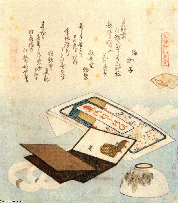 Wikioo.org - The Encyclopedia of Fine Arts - Painting, Artwork by Katsushika Hokusai - A bowl of lip rouge