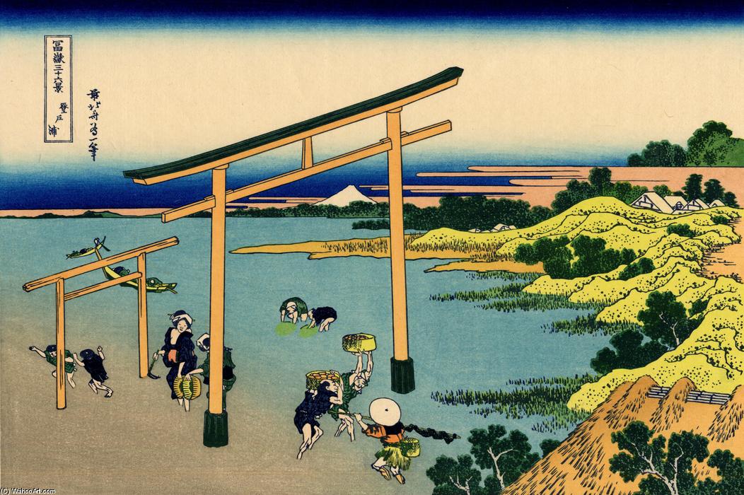 Wikioo.org - The Encyclopedia of Fine Arts - Painting, Artwork by Katsushika Hokusai - Bay of Noboto