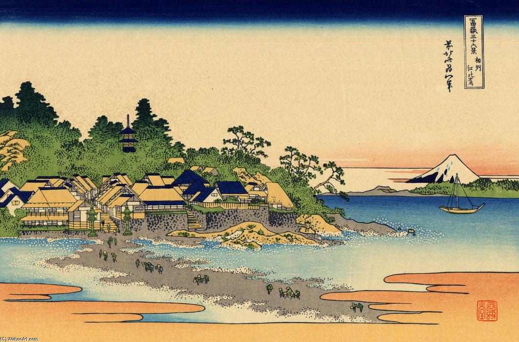 Wikioo.org - สารานุกรมวิจิตรศิลป์ - จิตรกรรม Katsushika Hokusai - Enoshima in the Sagami province