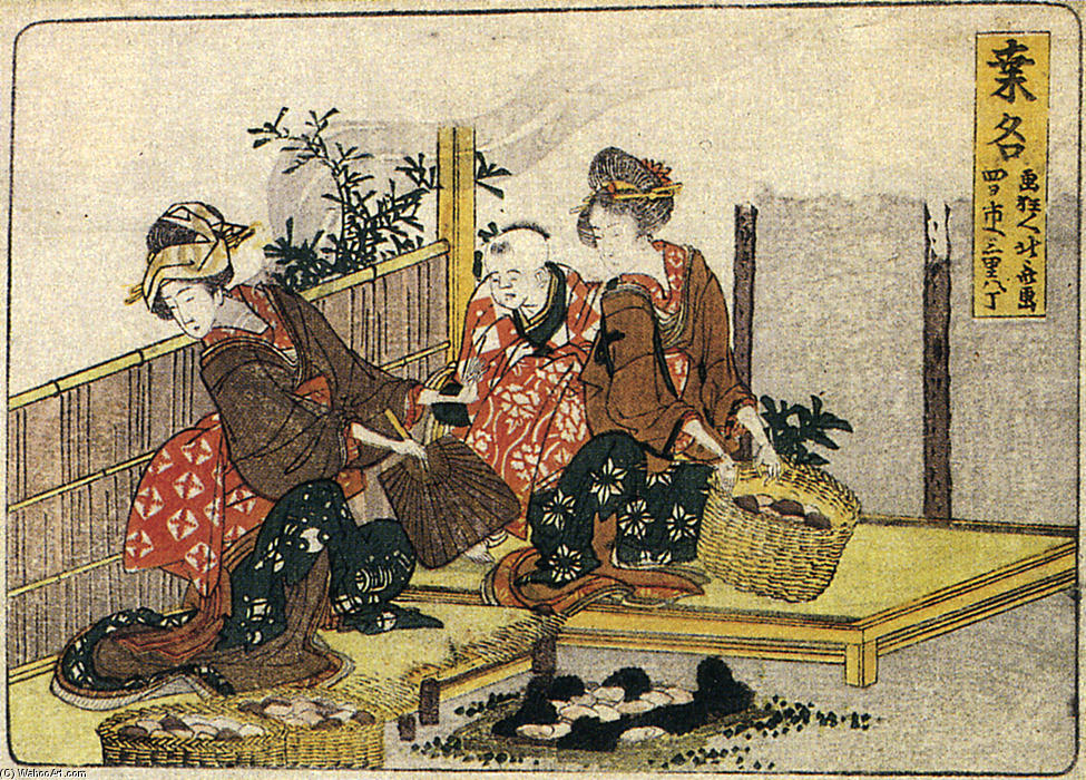 WikiOO.org - Encyclopedia of Fine Arts - Malba, Artwork Katsushika Hokusai - Kuwana