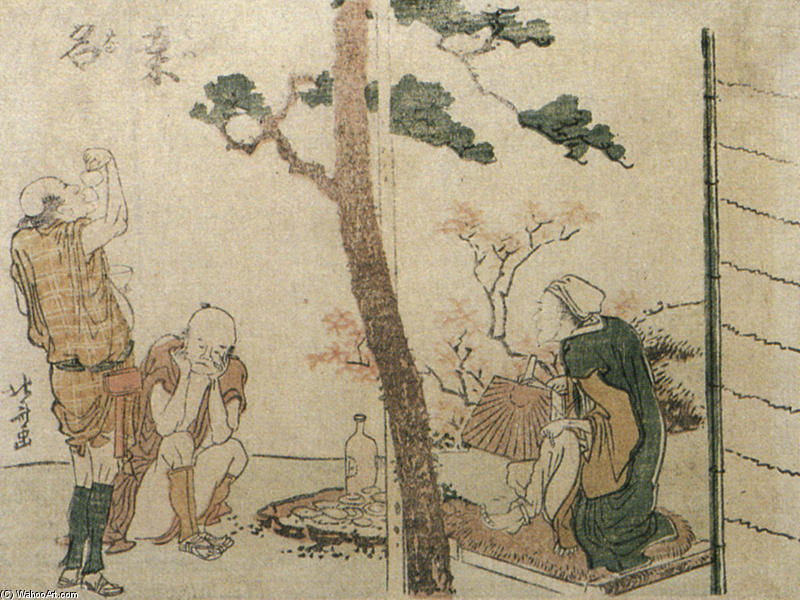 WikiOO.org - Encyclopedia of Fine Arts - Maleri, Artwork Katsushika Hokusai - Kuwana
