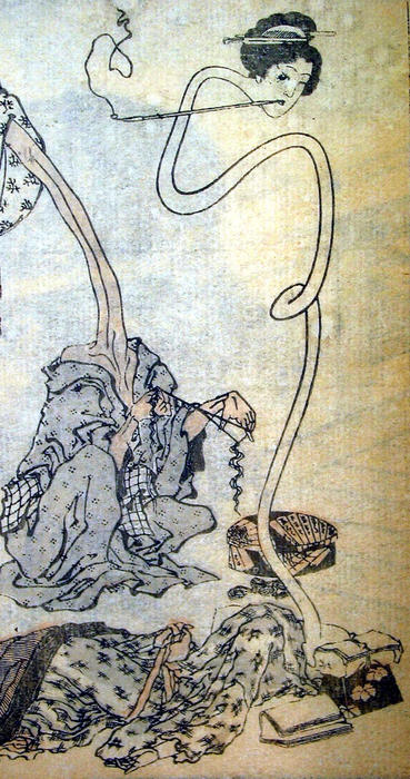 WikiOO.org - Enciklopedija likovnih umjetnosti - Slikarstvo, umjetnička djela Katsushika Hokusai - Rokurokubi