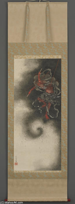 Wikioo.org - The Encyclopedia of Fine Arts - Painting, Artwork by Katsushika Hokusai - Thunder god, Edo period