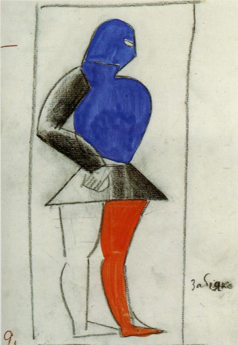 WikiOO.org - Encyclopedia of Fine Arts - Maalaus, taideteos Kazimir Severinovich Malevich - Brawler