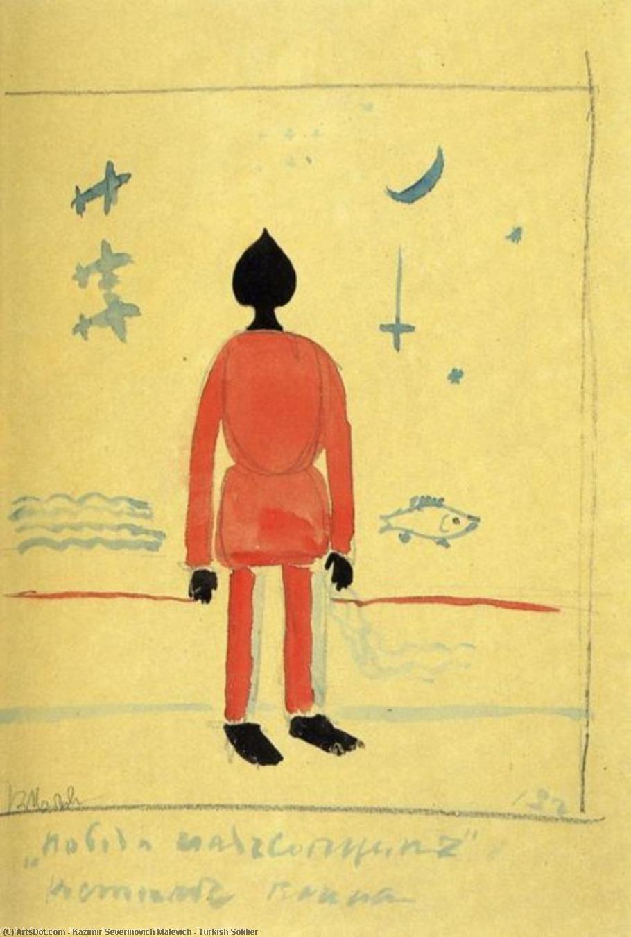 Wikioo.org – L'Encyclopédie des Beaux Arts - Peinture, Oeuvre de Kazimir Severinovich Malevich - Soldat turc