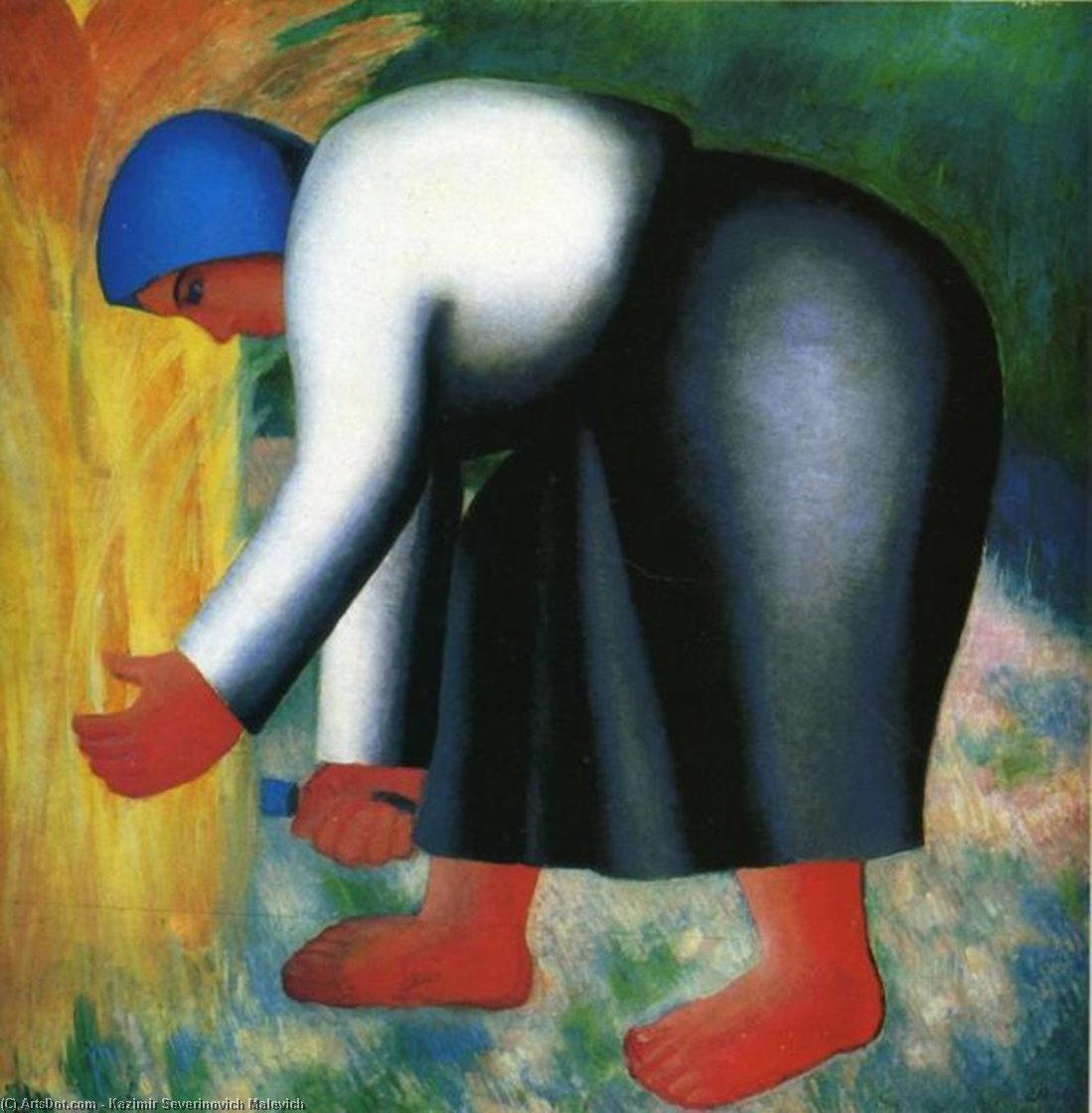 Wikioo.org - The Encyclopedia of Fine Arts - Painting, Artwork by Kazimir Severinovich Malevich - Reaper