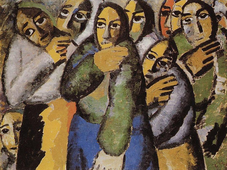 Wikioo.org – L'Enciclopedia delle Belle Arti - Pittura, Opere di Kazimir Severinovich Malevich - contadino donne in a chiesa