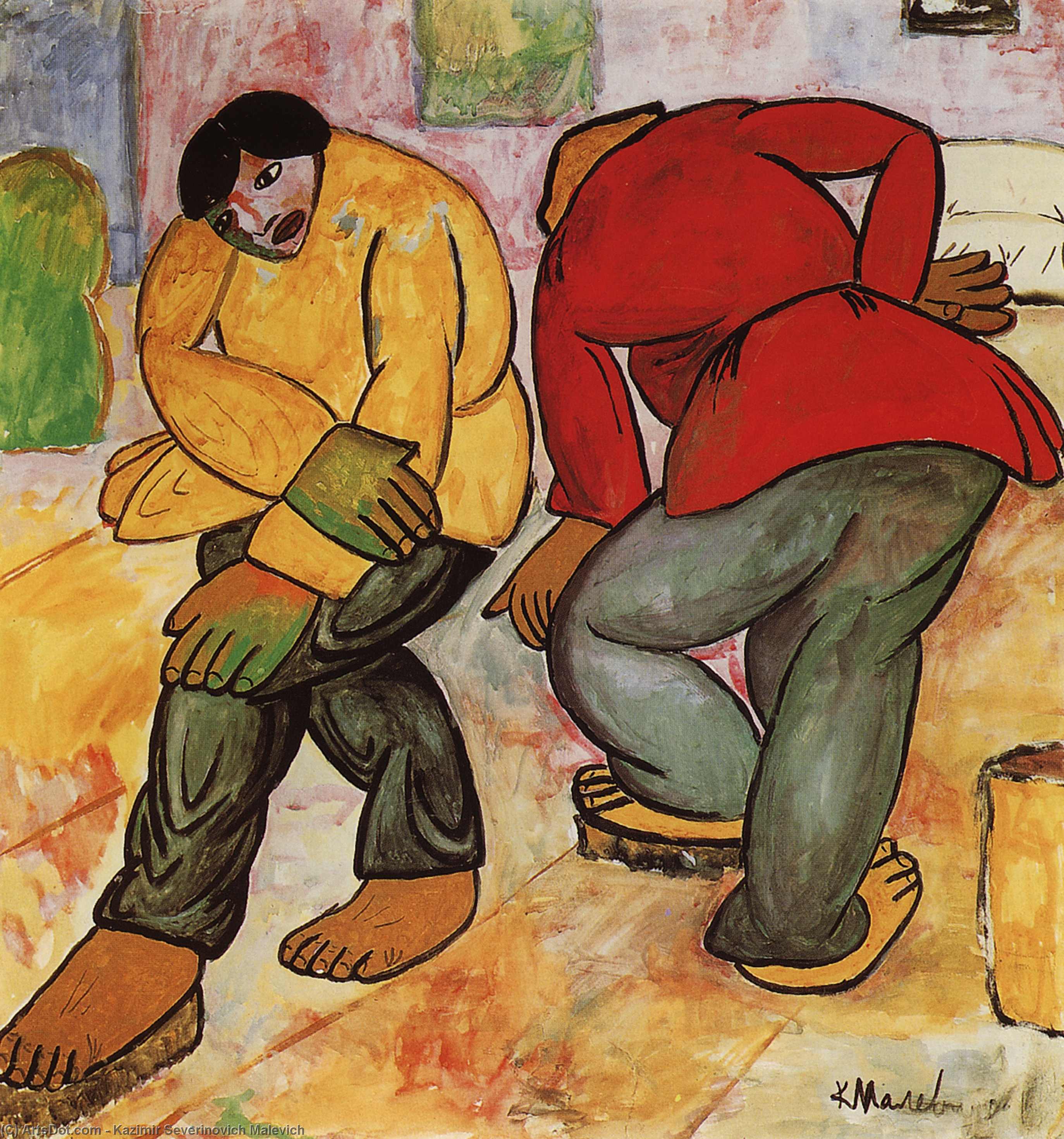 WikiOO.org - אנציקלופדיה לאמנויות יפות - ציור, יצירות אמנות Kazimir Severinovich Malevich - Floor Polishers
