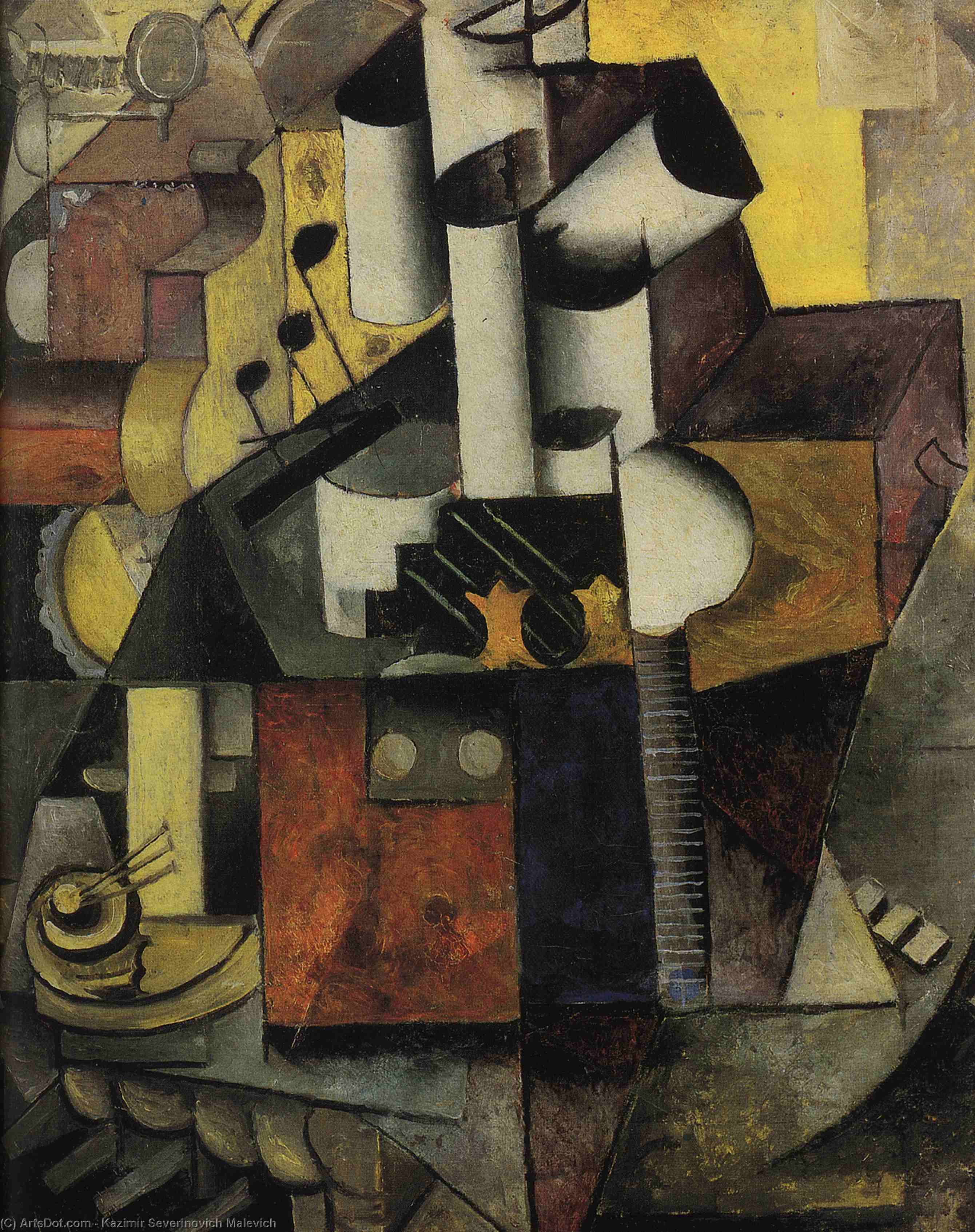 Wikioo.org - The Encyclopedia of Fine Arts - Painting, Artwork by Kazimir Severinovich Malevich - Musical instrument