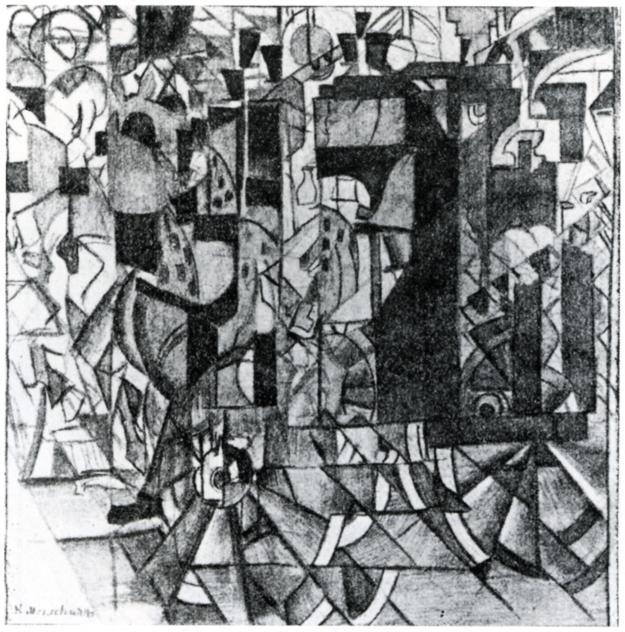 WikiOO.org - Enciclopedia of Fine Arts - Pictura, lucrări de artă Kazimir Severinovich Malevich - Moving Carriage