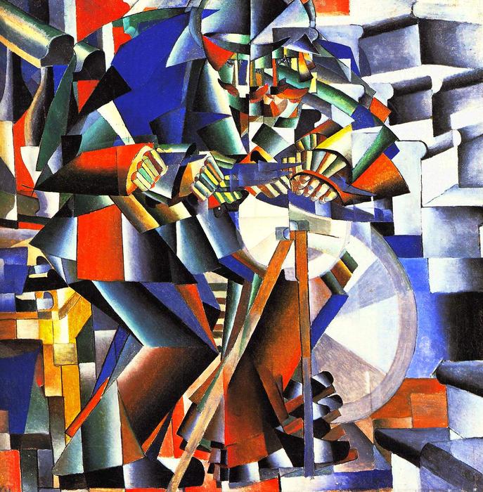 WikiOO.org - Encyclopedia of Fine Arts - Maleri, Artwork Kazimir Severinovich Malevich - The knifegrinder