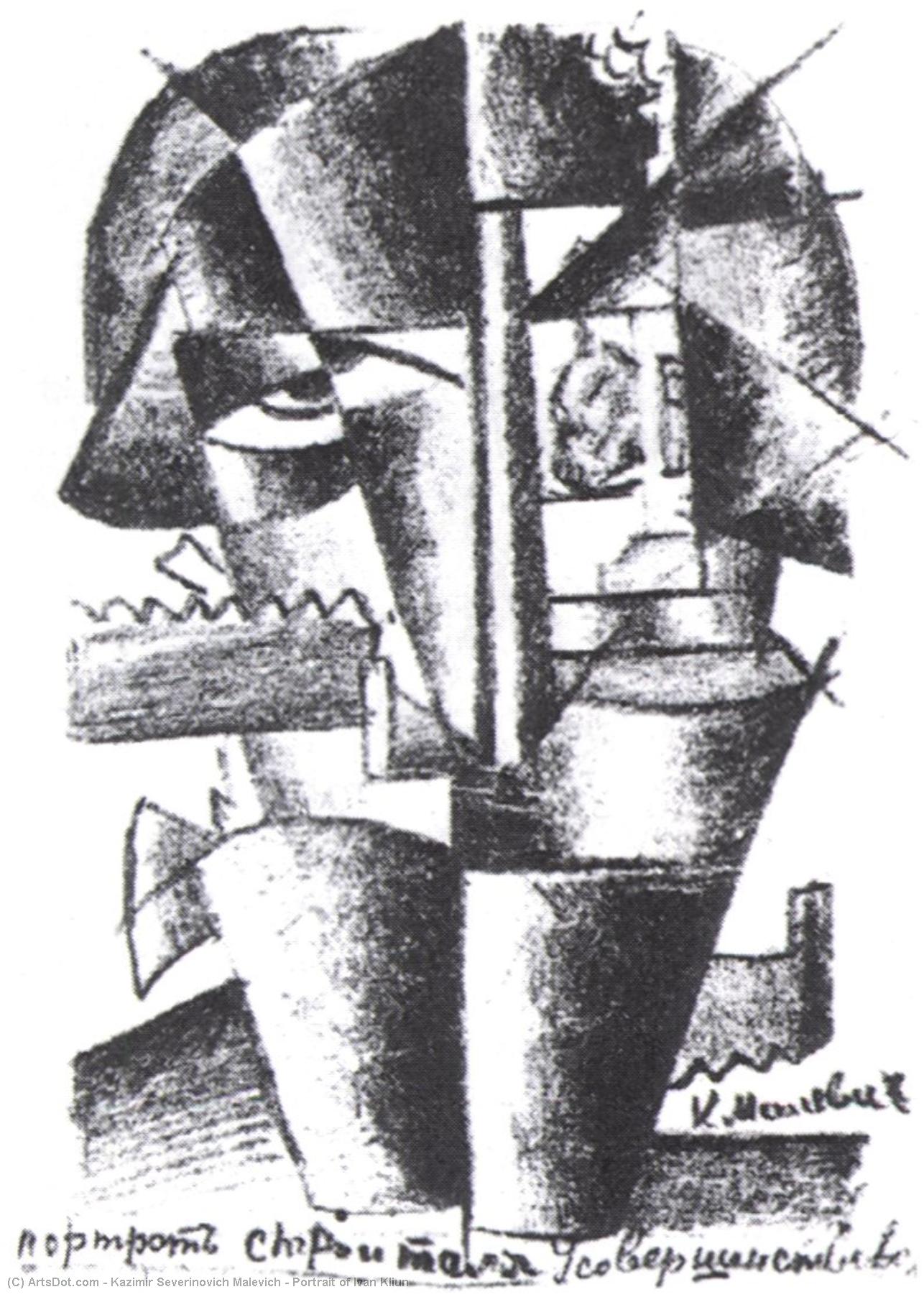 WikiOO.org - Енциклопедия за изящни изкуства - Живопис, Произведения на изкуството Kazimir Severinovich Malevich - Portrait of Ivan Kliun