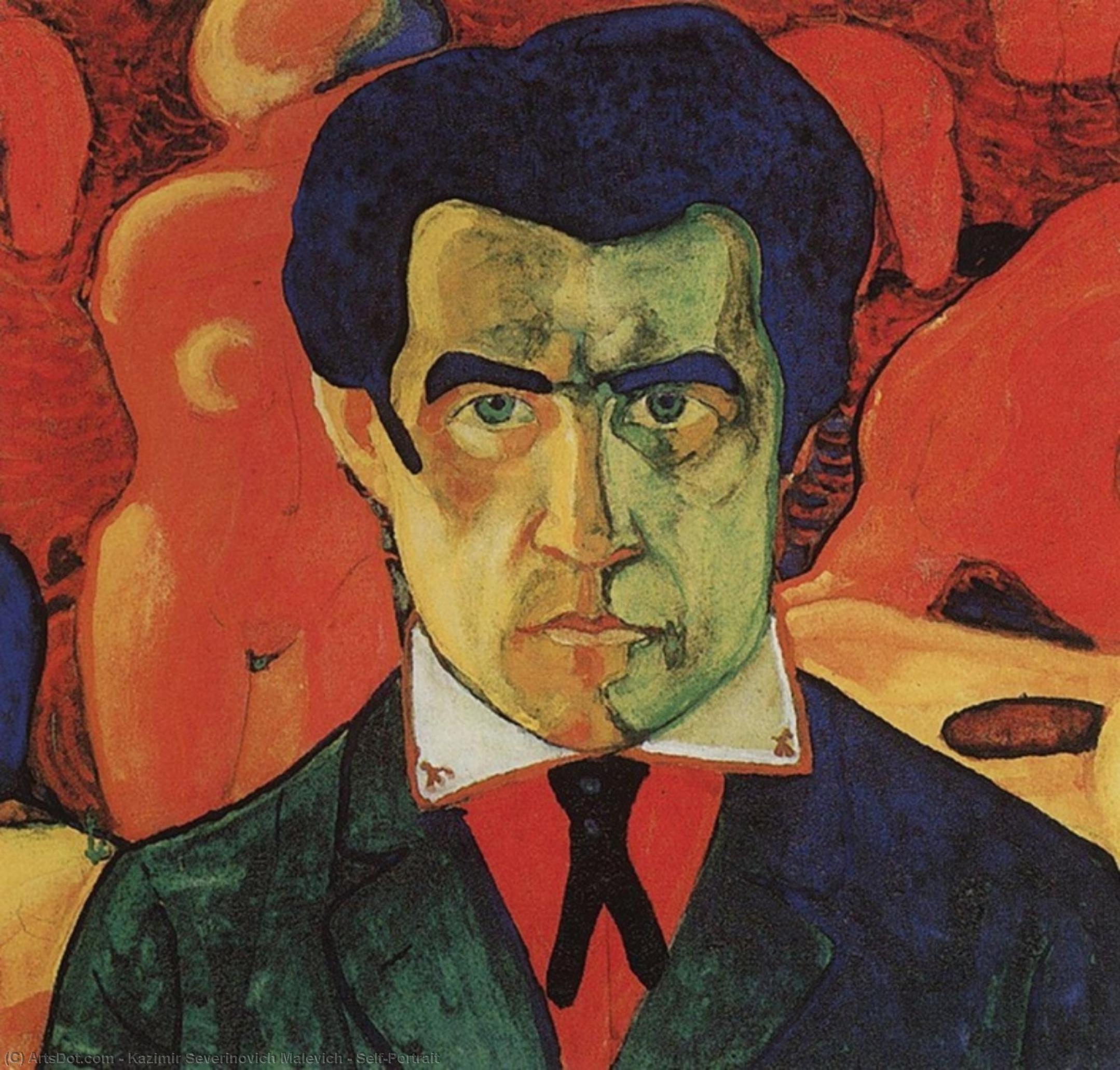 WikiOO.org - Encyclopedia of Fine Arts - Schilderen, Artwork Kazimir Severinovich Malevich - Self-Portrait