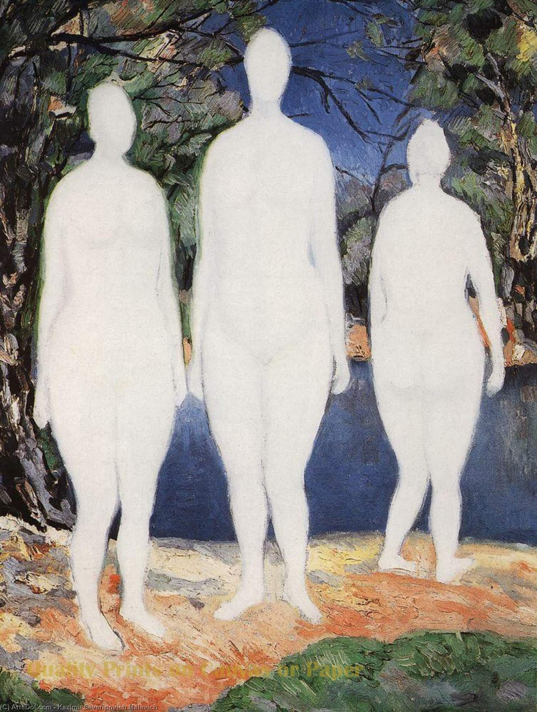 WikiOO.org - Encyclopedia of Fine Arts - Malba, Artwork Kazimir Severinovich Malevich - Bathers
