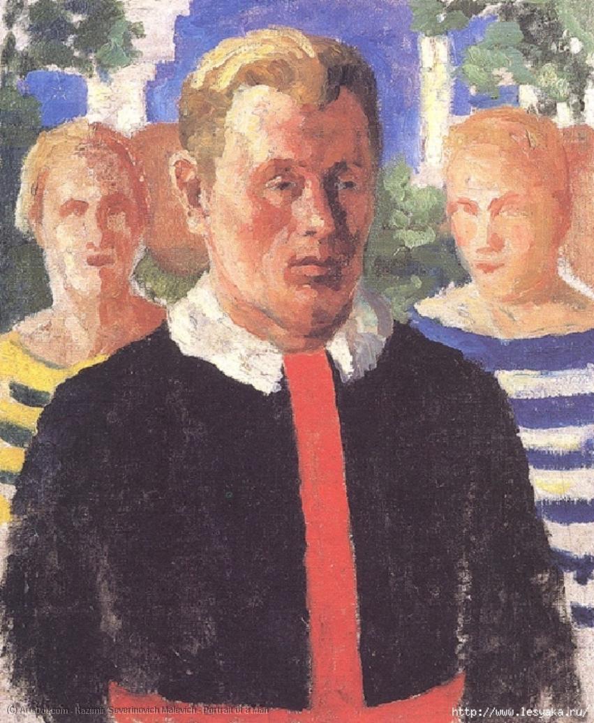 Wikioo.org - The Encyclopedia of Fine Arts - Painting, Artwork by Kazimir Severinovich Malevich - Portrait of a Man