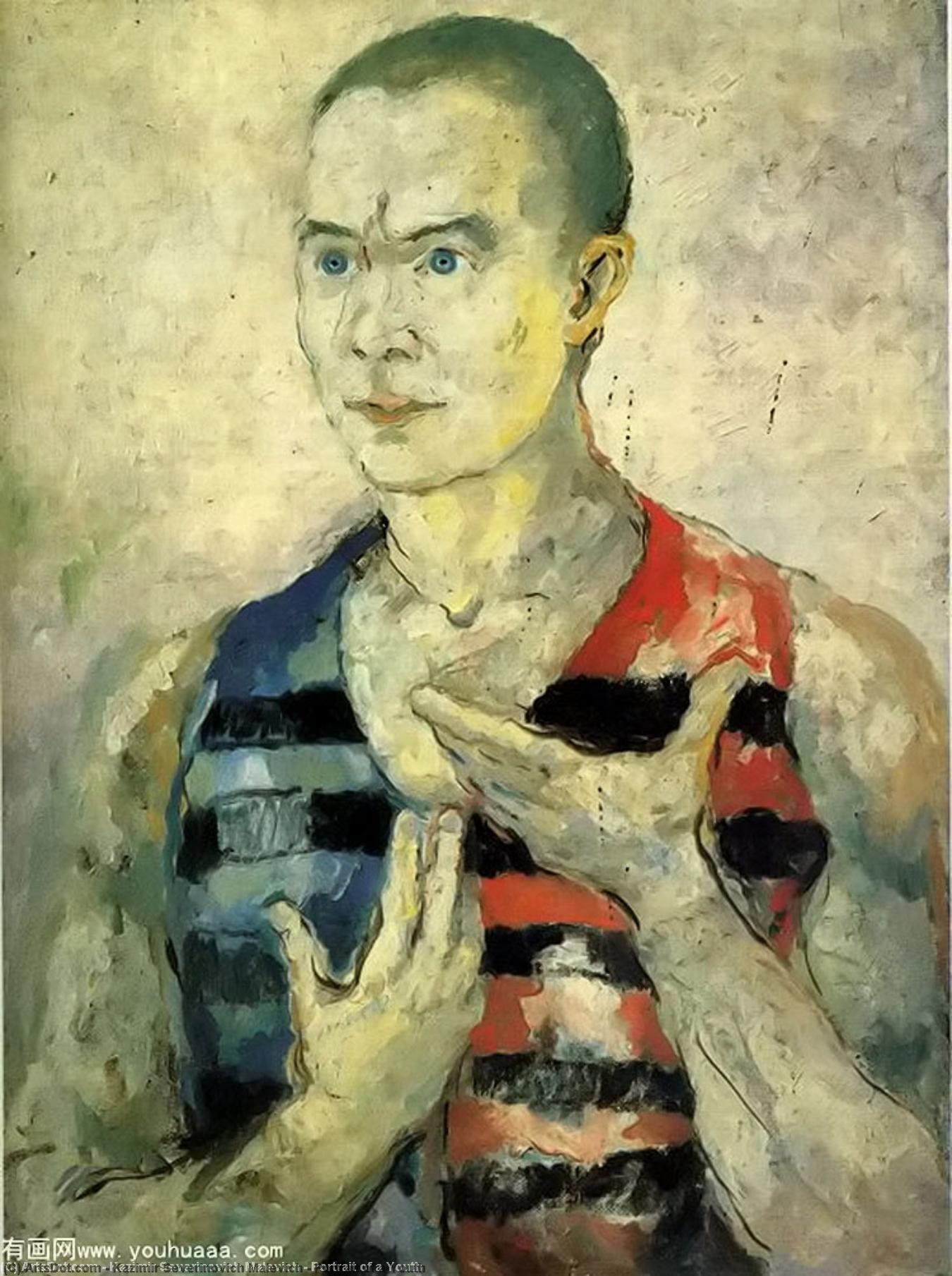 Wikioo.org - Die Enzyklopädie bildender Kunst - Malerei, Kunstwerk von Kazimir Severinovich Malevich - porträt von einem jugend