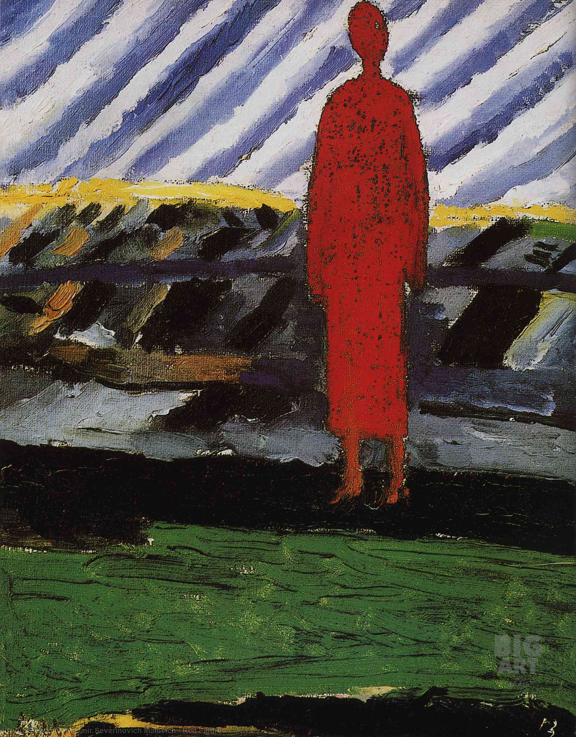 WikiOO.org - Encyclopedia of Fine Arts - Maleri, Artwork Kazimir Severinovich Malevich - Red Figure