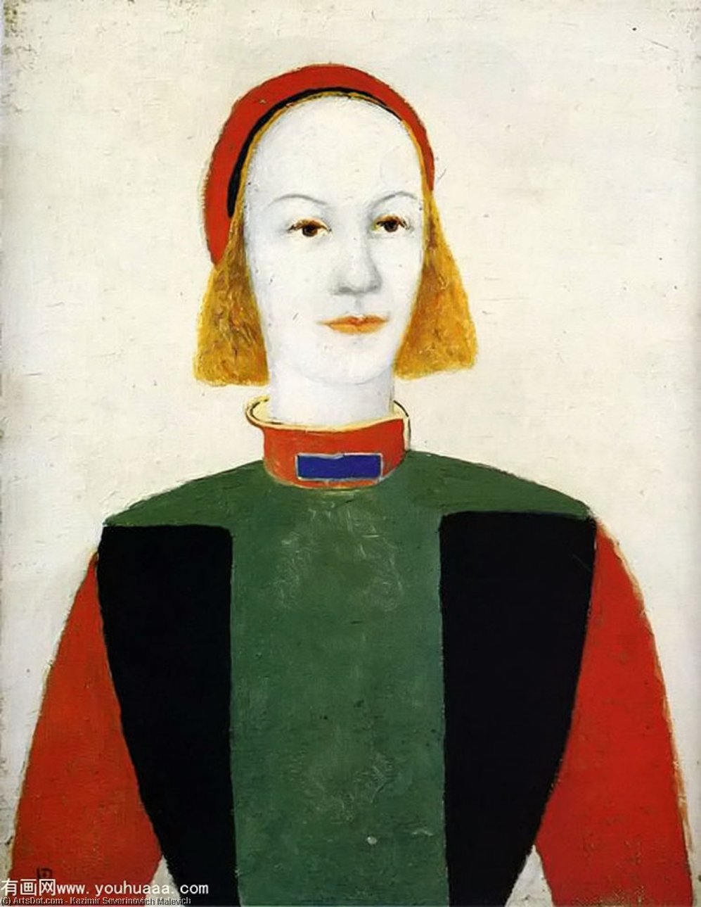 WikiOO.org - Енциклопедія образотворчого мистецтва - Живопис, Картини
 Kazimir Severinovich Malevich - Girl