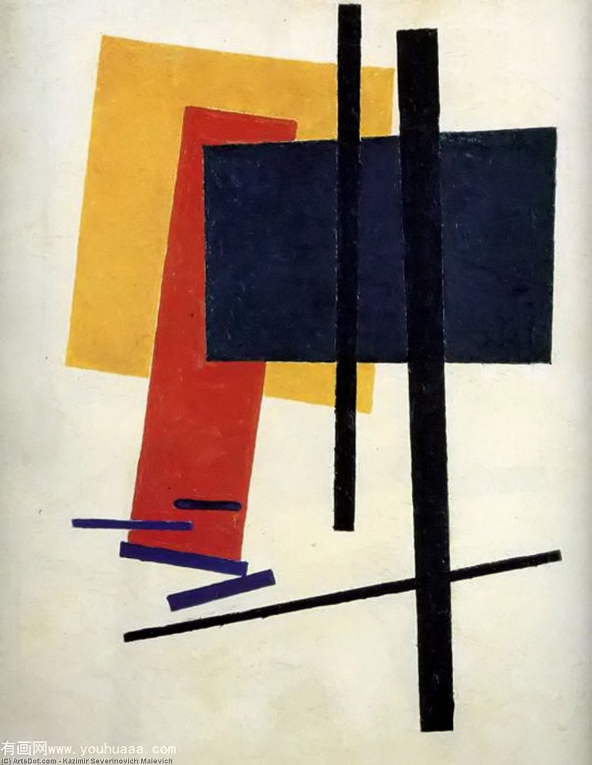 WikiOO.org - Encyclopedia of Fine Arts - Malba, Artwork Kazimir Severinovich Malevich - Suprematism