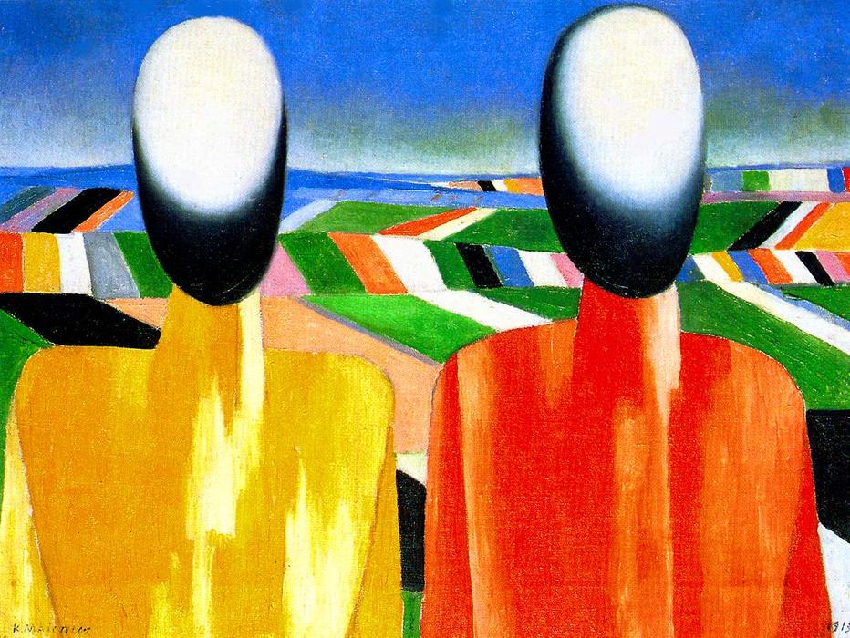 WikiOO.org - دایره المعارف هنرهای زیبا - نقاشی، آثار هنری Kazimir Severinovich Malevich - Peasants