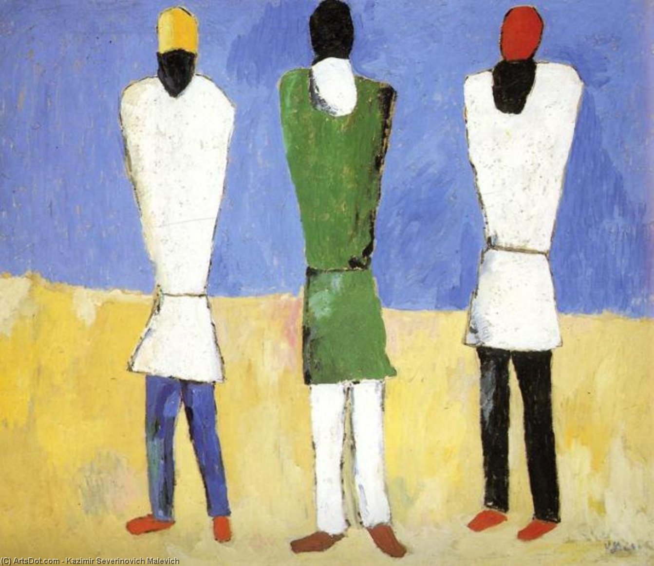 WikiOO.org - Encyclopedia of Fine Arts - Schilderen, Artwork Kazimir Severinovich Malevich - Peasants