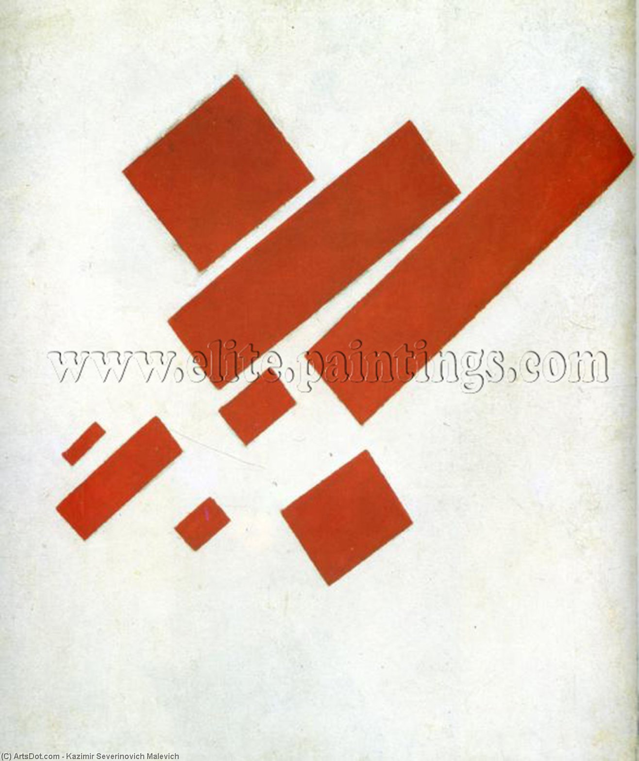 Wikioo.org - The Encyclopedia of Fine Arts - Painting, Artwork by Kazimir Severinovich Malevich - Suprematism. Two Dimensional Self Portrait