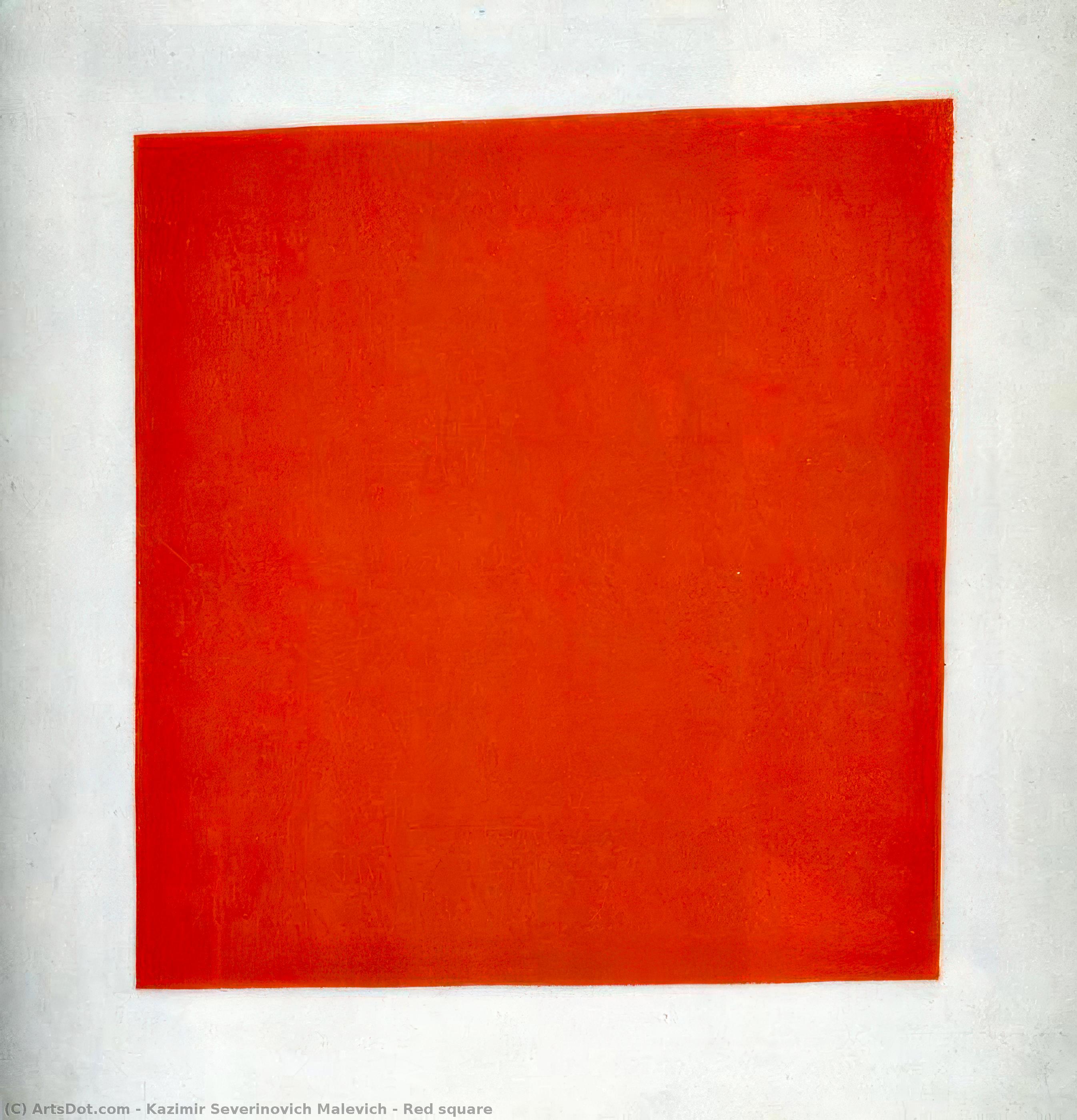 Wikioo.org - The Encyclopedia of Fine Arts - Painting, Artwork by Kazimir Severinovich Malevich - Red square