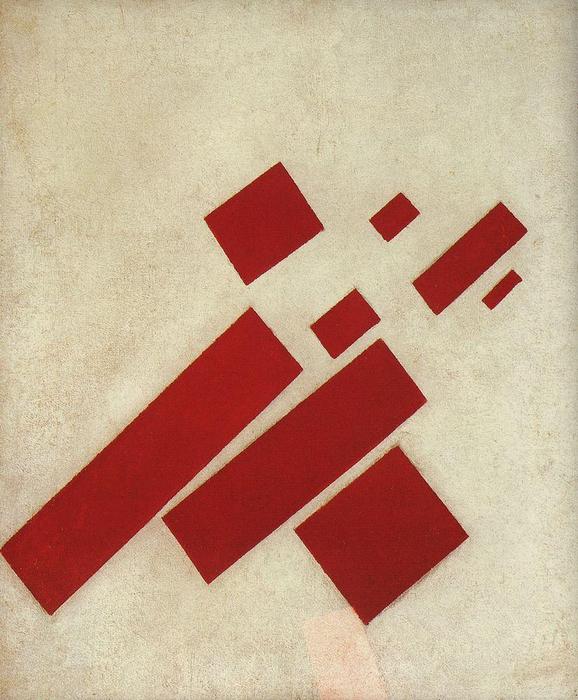 Wikioo.org - The Encyclopedia of Fine Arts - Painting, Artwork by Kazimir Severinovich Malevich - Suprematism with eight rectangles