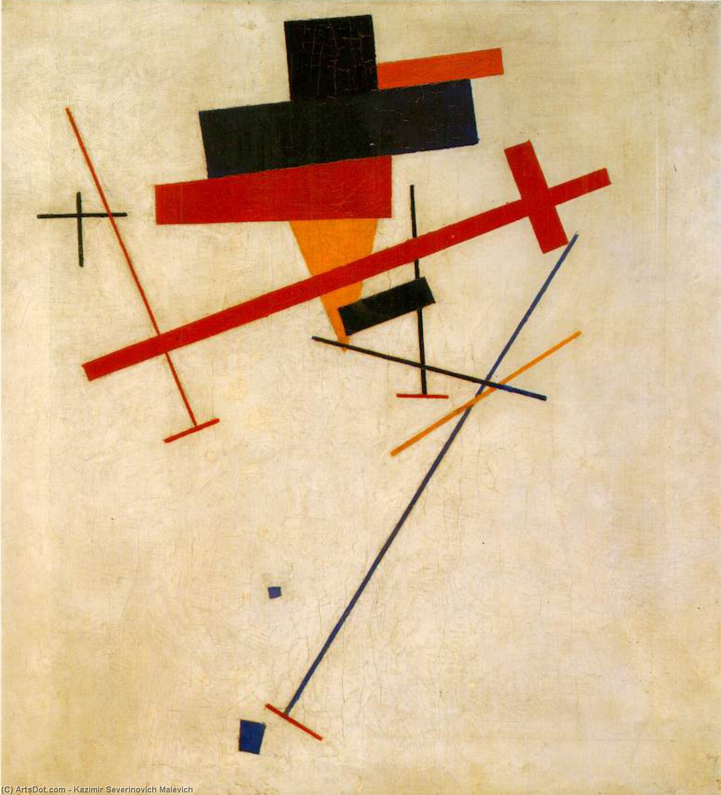 WikiOO.org - دایره المعارف هنرهای زیبا - نقاشی، آثار هنری Kazimir Severinovich Malevich - Suprematist Painting