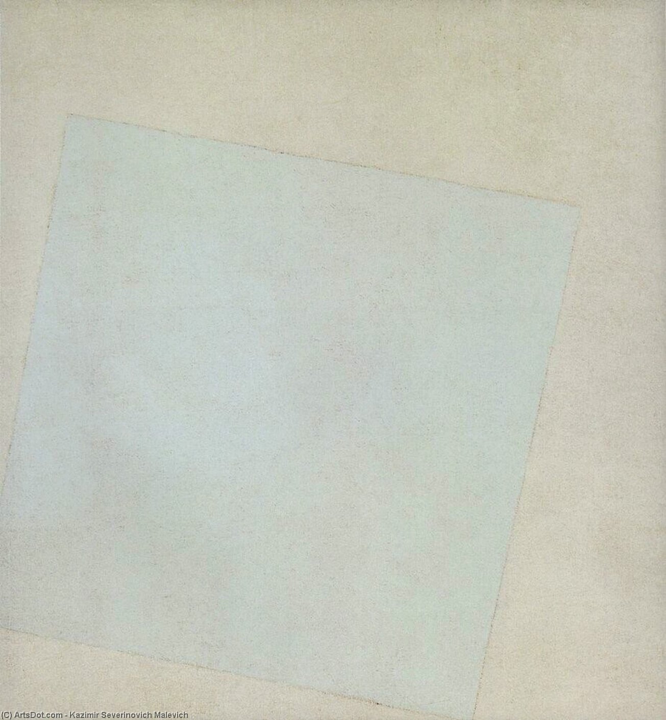 WikiOO.org - Encyclopedia of Fine Arts - Maleri, Artwork Kazimir Severinovich Malevich - Suprematist Composition: White on White