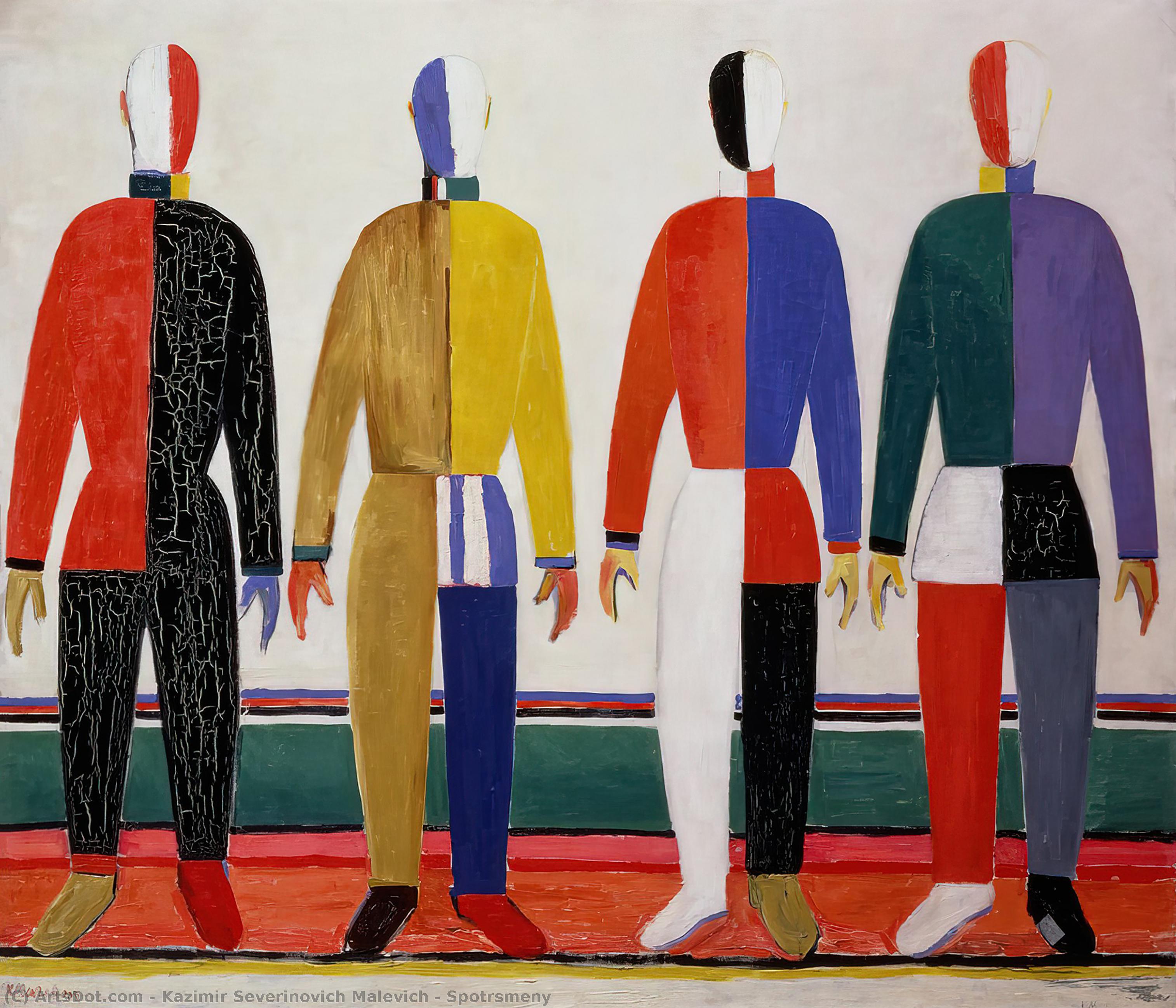 Wikioo.org – La Enciclopedia de las Bellas Artes - Pintura, Obras de arte de Kazimir Severinovich Malevich - Deportistas