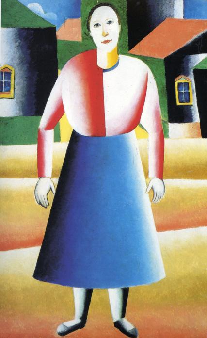 Wikioo.org - The Encyclopedia of Fine Arts - Painting, Artwork by Kazimir Severinovich Malevich - Girl in the Country