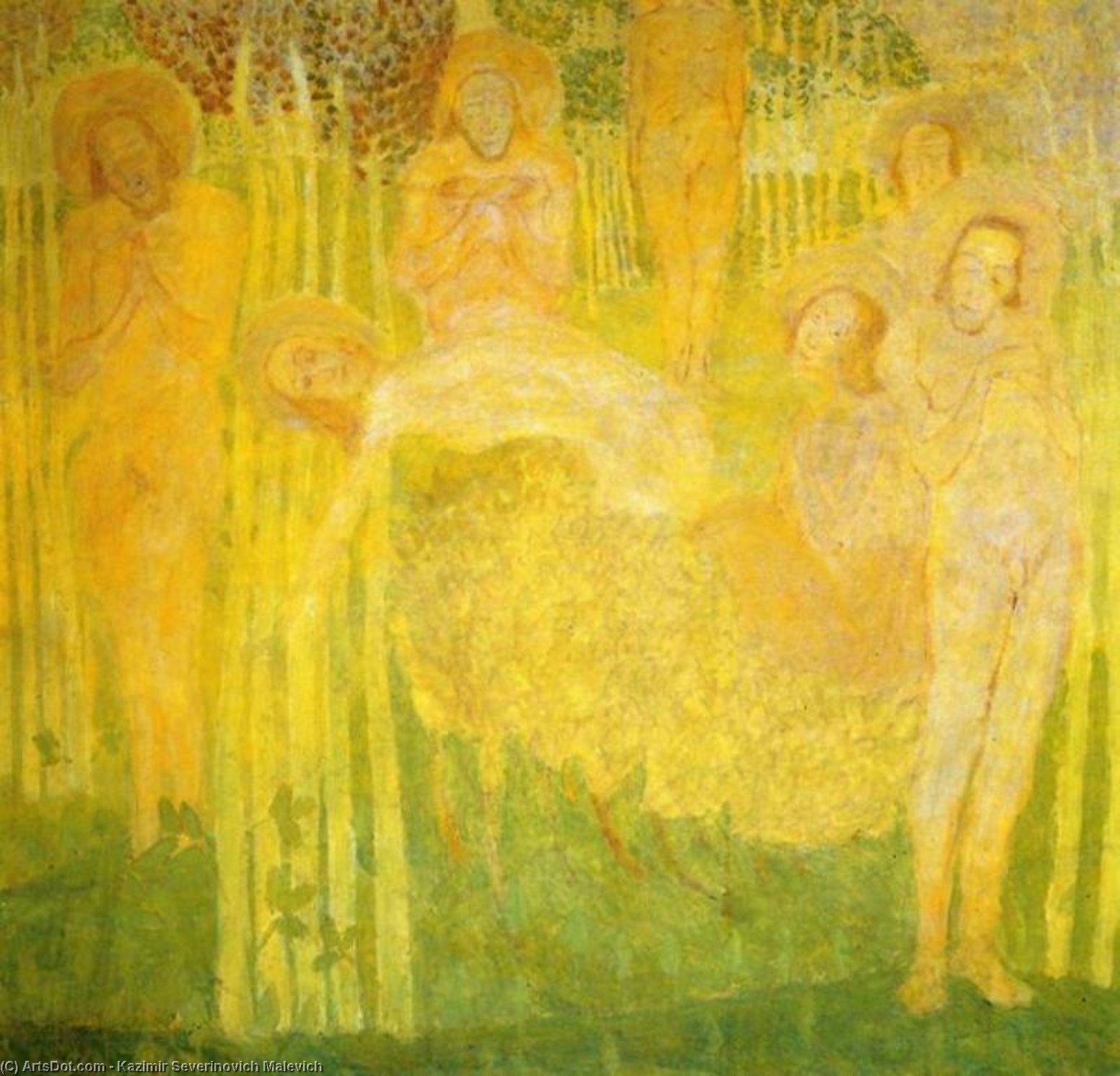 WikiOO.org - Encyclopedia of Fine Arts - Festés, Grafika Kazimir Severinovich Malevich - Sketch for fresco