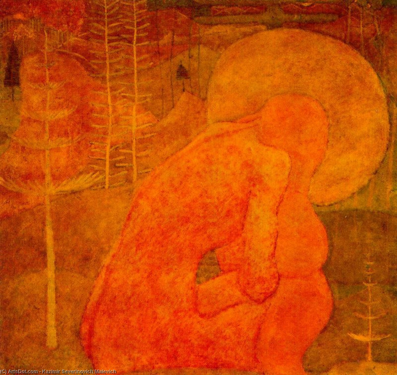 WikiOO.org - Encyclopedia of Fine Arts - Lukisan, Artwork Kazimir Severinovich Malevich - Prayer